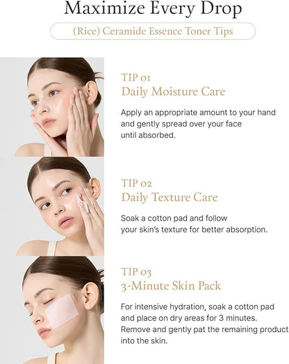 FULLY Rice Ceramide Essence Toner – Milky Korean Toner for Glass Skin, Hydrating Rice Water & Ceramide Formula for Moisture Barrier, Dewy Glow, Fragrance-Free, Vegan & Dermatologist Tested, 8.45 fl.oz