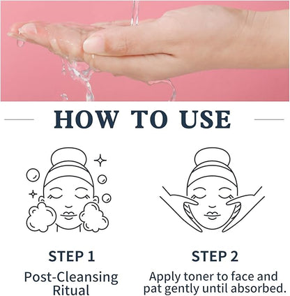 Rose Water Face Toner, Moisturizing & Anti-Aging for All Skin Types (13.5Fl Oz)