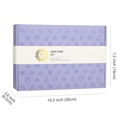Lavender 23 Pcs Facial Skin Care Set, Luxury Bath and Body Gifts for Women, Spa & Self-Care Gifts, Peptide Sheet Mask, Eye Mask, Present, Birthday, Christmas, Valentines, Mother Day, Bridal Shower