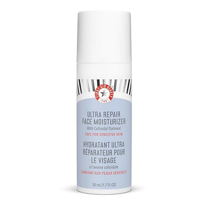 First Aid Beauty - Ultra Repair Face Moisturizer, Soothing Face Colloidal Oatmeal, Everyday Lightweight Non-Comedogenic Formula Helps Soften Skin with Ceramides and Shea Butter, 1.7 oz