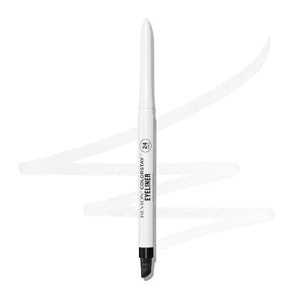 REVLON ColorStay Pencil Waterproof Eyeliner, Smudge-Proof, Eye Makeup with Built-In Sharpener, Stocking Stuffer for Women, 215 White, 0.01 oz