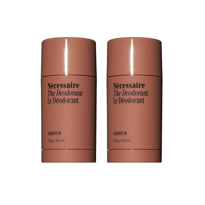 Nécessaire The Deodorant Olibanum | Natural Aluminum Free Deodorant For Women & Men. Extra Strength Treatment with Mandelic Acid. Free of Baking Soda, Ozokerite & Parabens (2x 75 g/2.5 oz)
