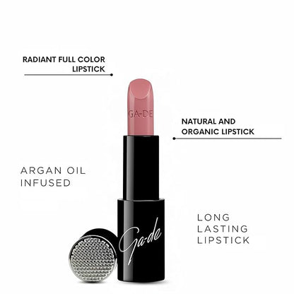 GA-DE Selfie Full Color Lipstick, 871 - Long Lasting High Pigment Lipstick with Argan Oil - Creamy Radiant Shine and Hydrating Benefits - 0.14 oz