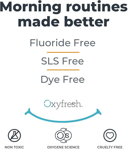 Oxyfresh Premium Lemon Mint Fresh Breath Toothpaste to Help Fight Bad Breath, Anti Plaque & Tartar Control - Low Abrasion Gel, SLS & Fluoride Free Toothpaste with Essential Oils, 5oz (Pack of 2)