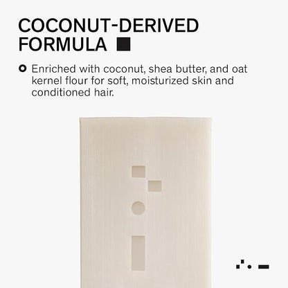 Bravo Sierra Body & Hair All-In-One Soap Bar - Tonka Bean & Lemon, 7 oz - Coconut, Shea Butter and Oat Flour for Soft Skin and Healthy Hair