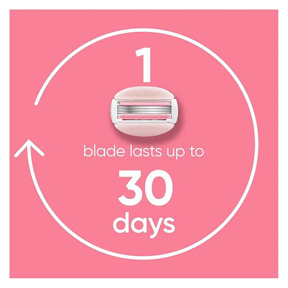 Gillette Venus ComfortGlide White Tea Women's Razor, Handle + 4 Blade Refills, Holiday Gifts for Women