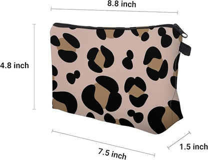 Cute Travel Makeup Bag Cosmetic Bag Small Pouch Gift for Women (Big Leopard)