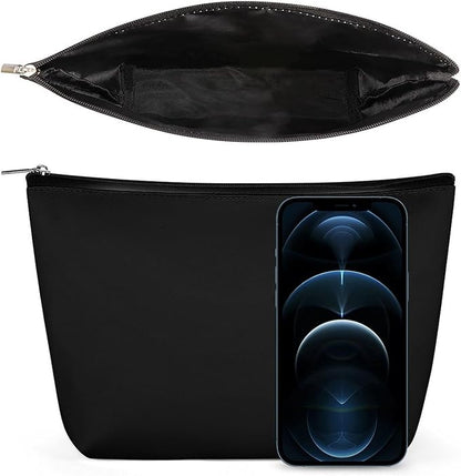Women's Makeup Case, Large Zipper Cosmetic Case, Toiletry Bag, Travel Cosmetic Toiletry Bag Black