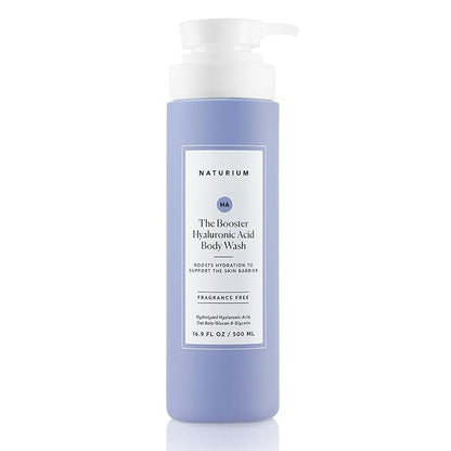 Naturium The Booster Hyaluronic Acid Body Wash, Hydrating & Moisturizing plus Minimizes Dryness, with Glycerin & Vitamin B5, 16.9 oz