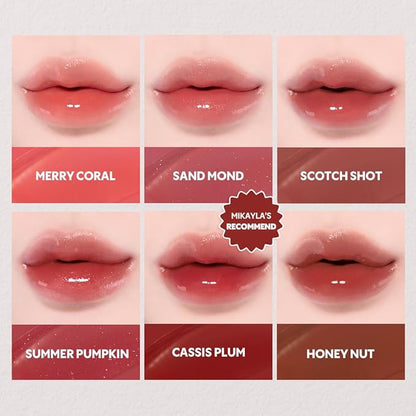 TIRTIR [*Mini Size Waterism Tinted Lip Gloss #15 Grapen, 0.06 Fl Oz – Kiss Ready Lipgloss, 12H Long Lasting Non Sticky Natural Tinted Glow Korean Multiuse Cheek and Lip Tint for Women gift