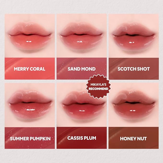 TIRTIR [*Mini Size Waterism Tinted Lip Gloss #02 Merry Coral, 0.06 Fl Oz – Kiss Ready Lipgloss, 12H Long Lasting Non Sticky Natural Tinted Glow Korean Multiuse Cheek and Lip Tint for Women gift