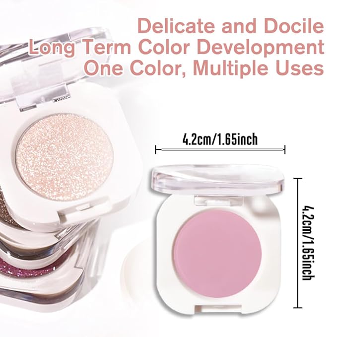 Light Pink Peach Single Matte Eyeshadow Makeup, Neutral Powde Eye Shadow for Women, Pink Eyeshadow Palette Pigmented Waterproof, sombras para ojos, Lightweight Blendable, Girls Eyeshadows Gift
