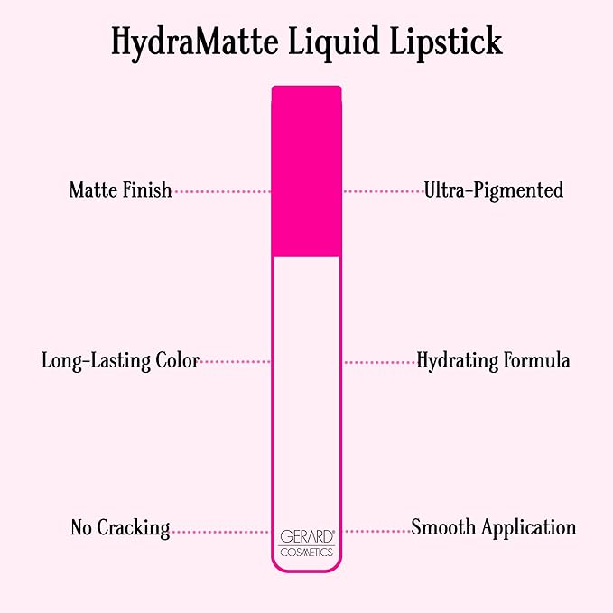 Gerard Cosmetics HydraMatte Liquid Lipstick Mudslide, Brown Lipstick with Matte Finish, Long Lasting and Non Drying, Super Pigmented Fully Opaque Lip Color