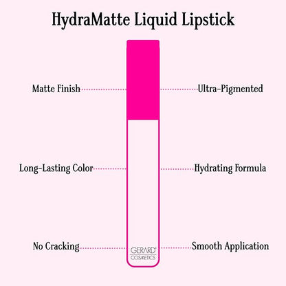 Gerard Cosmetics HydraMatte Liquid Lipstick Everything Nice, Nude Pink Lipstick with Matte Finish, Long Lasting and Non Drying, Super Pigmented Fully Opaque Lip Color