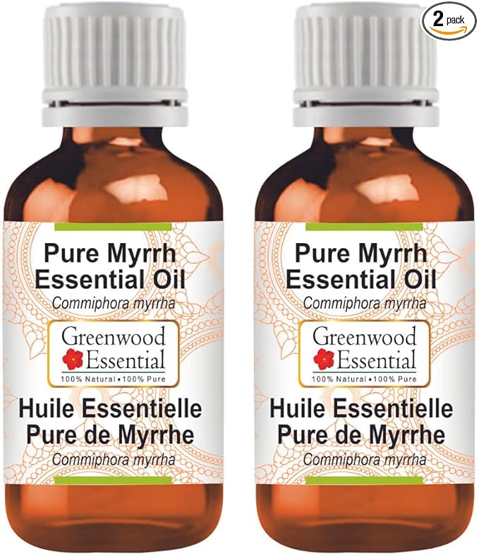 Greenwood Essential Pure Myrrh Essential Oil (Commiphora myrrha) (Pack of Two) 100ml X 2 (6.76 oz)