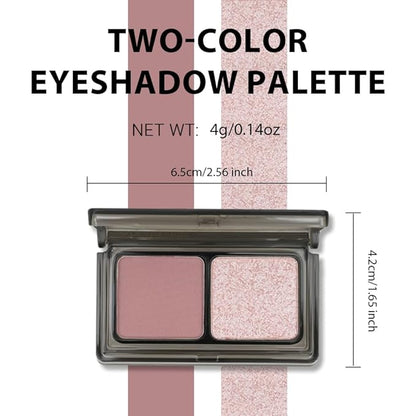 AMY'S DIARY 2 Color Mauve Rose matte +Champagne Pink Shimmer matte taupe Eyeshadow Palette – Rose Pink eye shadow for Eye Makeup, Long-Lasting & Highly Pigmented, Vegan & Cruelty-Free