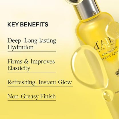 d'alba Piedmont Italian White Truffle First Aromatic Spray Serum, Fragrant VEGAN Glowy Antioxidant Face Mist, Deep Hydration Skin Firmness, Korean Skin Care (4.05 fl.oz)