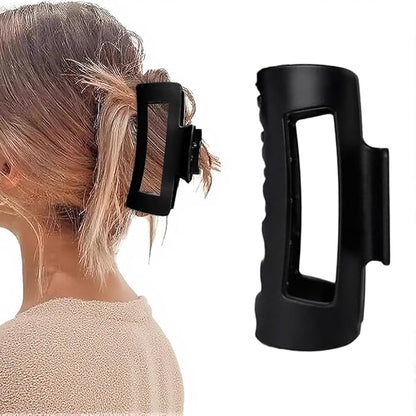 Silicone Hair Clips, Cloud Hair Pins for Women, 3.9 inch Soft Hair Claw Clip for Thick/Fine/Thin/Curly Hairstyle, Black 1 Pack