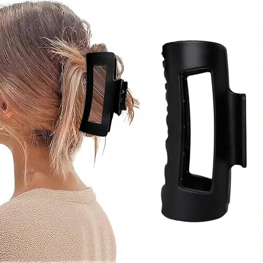 Silicone Hair Clips, Cloud Hair Pins for Women, 3.9 inch Soft Hair Claw Clip for Thick/Fine/Thin/Curly Hairstyle, Black 1 Pack