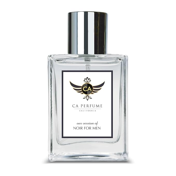 CA Perfume Impression of Noir For Men for Men Amber Woody Fragrance Long Lasting Mens Cologne Eau De Parfum 1.7 Fl Oz 50ml