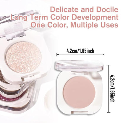 Nude Beige Tan Single Eyeshadow Makeup, Neutral Powde Eye Shadow for Women, Dusty Pink Matte Singles Eyeshadow Palette Pigmented Waterproof, sombras para ojos, Girls Monochrome Eyeshadows Gift