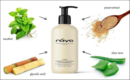 RAYA Blemish Control Astringent 16 oz (705) | Facial Toner for Very Oily and Break-Out Skin | Helps Normalize pH Levels and Regulate Oil Gland Secretion | Made with Vitamin-B | Great for Teens