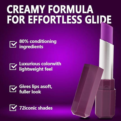 Magenta Purple Red Matte Creamy Lipstick for Women, Longwear Lip Gloss Face Paint Stick, Lip Stick Stain Long Lasting Waterproof Easy Application Full Coverage Velvet Gloss for Party Halloween Makeup