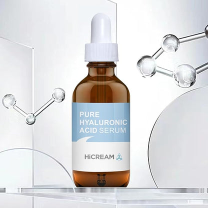 Hyaluronic Acid Serum for Face, Brightening Serum - Even Skin Tone, 100% Pure Anti Aging, Intense Hydration Moisture Non greasy Paraben Free, Water-based Skincare for Face (2 Oz)