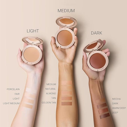 No Makeup Makeup Long-Lasting Lightweight Foundation & Brush Duo | Cruelty-Free, Fragrance-Free, Buildable, Transfer-Proof Makeup (Light)