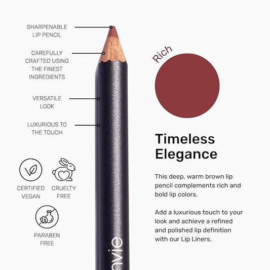 nude envie - Lip Liner - Smooth, Precise & Easy Application - Pigmented, Long-Lasting Lip Pencil - Add Definition - Prevents Feathering - Sharpenable - Vegan, Paraben-Free & Cruelty-Free - Rich