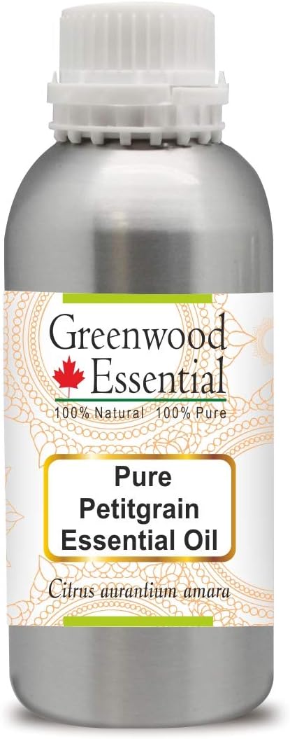Greenwood Essential Pure Petitgrain Essential Oil (Citrus aurantium Amara) Steam Distilled 630ml (21.3 oz)