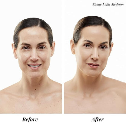 MagicMinerals AirBrush Foundation Set by Jerome Alexander – 3pc Set Includes AirFinish, Foundation and Kabuki Brush - Spray Makeup with Anti-aging Ingredients for Smooth Radiant Skin (Medium Dark)