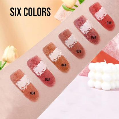 Dual-Ended Lip Stain & Lip Oil – 2-in-1 Matte Color and Hydrating Gloss, Long-Lasting Non-Sticky Lip Tint, Nourishing Moisture & Glassy Shine for Day-to-Night Looks 01#