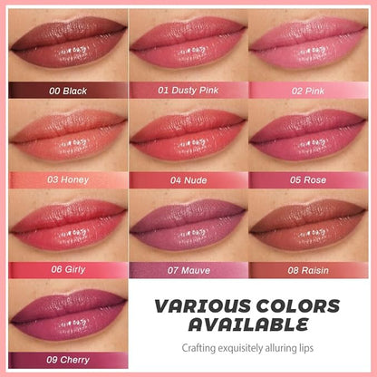 evpct 2Pcs Nude Honey Lipstick Tinted Lip Balm, Sheer Hydrating Shine Tinted Lipstick for Women, Moisturizing Lip Color, Nourishing Tinted Lip Balm Plumper Gloss Stain, Glossy Shiny Finish