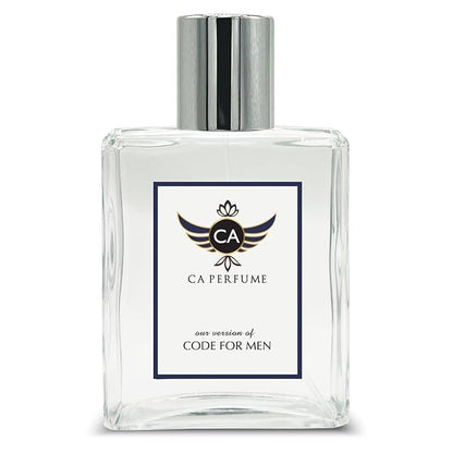 CA Perfume Impression of Code For Men For Men Replica Fragrance Dupes Eau de Parfum Spray Bottle 3.4 Fl Oz/100ml-X1