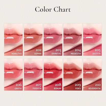 DINTO Blur-Glowy Lip Tint - Glossy Finish, Hydrating, Long Lasting, Lightweight Texture, Non-Sticky, Vegan & Cruelty-Free, K beauty (207 Fidentia, 0.11 fl.oz)