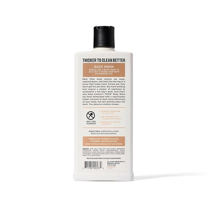 Duke Cannon Supply Co. Thick High Viscosity Body Wash – 3X Thicker, Cleansing Shower and Bath Gel, Mineral-Enriched for Men – Shower Gel – Men’s Body Scrub – Buck Moon (18 oz)