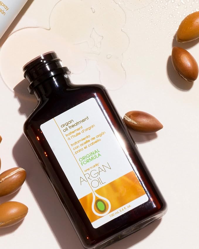 One 'n Only Argan Oil Hair Treatment - Lightweight & Hydrating Hair Oil for Natural, Wigs & Extensions - Shine Enhancing, Heat Protectant & Frizz Control (3.4 oz, 4pk)