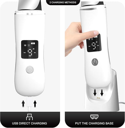 Face Scrubber Skin Spatula - Blackhead Remover with 4 Modes, Pore Extractor Face Spatula Deep Cleansing for Facial Skincare Women Gift
