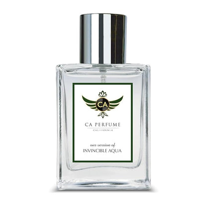 CA Perfume Impression of Invincible Aqua for Men Woody Aquatic Fragrance Long Lasting Mens Cologne Eau De Parfum 1.7 Fl Oz 50ml