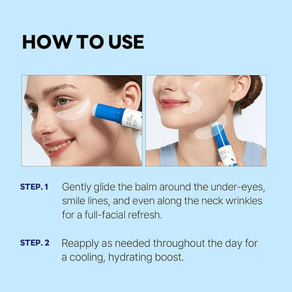 ROUND LAB Birch Juice Icy Cooling Eye Stick – Depuffing Glow Booster Balm for Puffy Eyes, Dark Circles, Fine Lines | On-the-Go Moisturizer | Korean Skincare | 0.35 oz