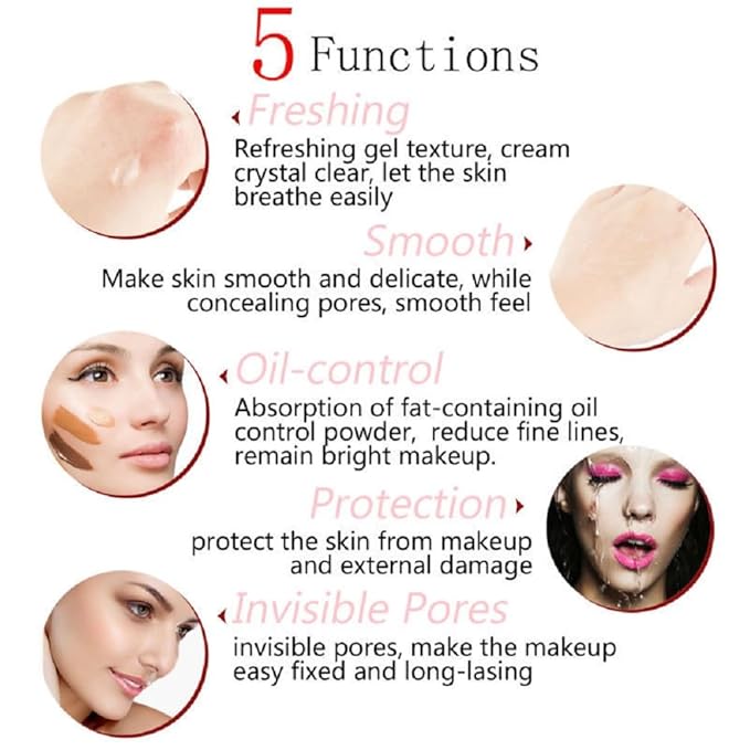 PHOERA Primer,Pore Shrink Wrinkles Remove Fine Lines Hydration Oil Control Pro Makeup Primer. B-18ML