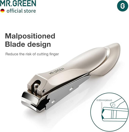 MR.GREEN Baby Safety Nail Clippers Nail Care Clippers Fingernail Cutter Newborn Baby Convenient Nail File Manicure Tools (Parent Child Nail Clipper+Nano Glass File)