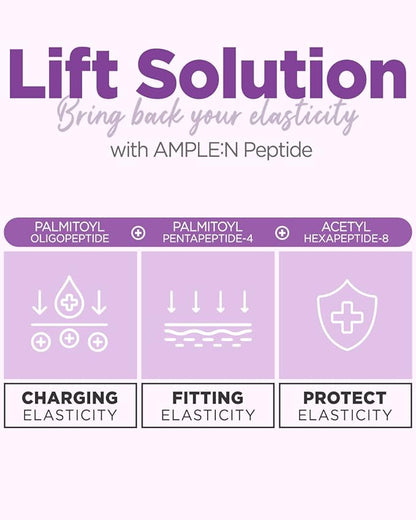 AMPLE:N Peptide Shot Ampoule - Anti-Aging Face Ampoule with Peptide Threads to Minimize Wrinkles and Improve Firmness - Serum to Lift Sagging Skin - Visibly Plump, 1.01 fl. Oz