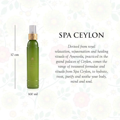 SPA CEYLON Peace Relaxing Body and Pillow Mist, Herbal Skin Care Spray with Lemongrass, Lavender and Peppermint, Hydrating & Calming, Vegan & Cruelty-Free