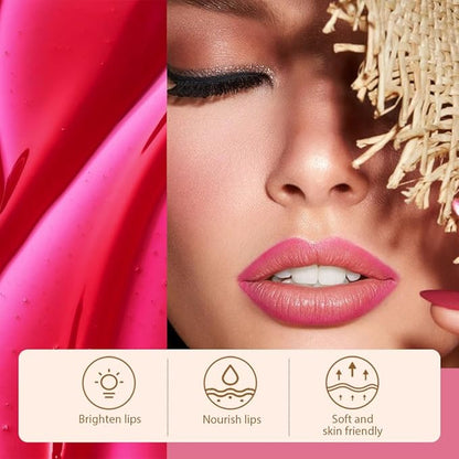2Pcs Matte Lip Stain Peel Off Lip liner with Tweezer, Peel Off Lip Stain, Long Lasting Waterproof Lipstick Lip Gloss Tattoo, Transfer-proof for All Skin Types (0.24 fl oz-00#+06#)