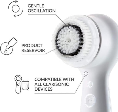 Mia 2 Sonic Facial Cleansing Brush - Electric Face Exfoliator for Deep Clean & Pore Cleansing, Waterproof & Rechargeable – White
