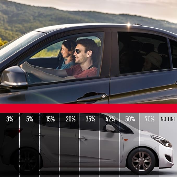 United Window Tint 20" in x 100'Ft 2Ply Nano Carbon Film with 20% VLT - Privacy Window Tint for Cars, Home -Blocks UV/IR Rays, Reduce Heat & Glare - Adhesive Film with Lifetime Color Stability