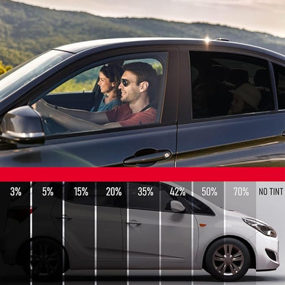 United Professional Window Tint 35% VLT 36" in x 100'Ft 1Ply Dyed Film Upgraded - Privacy Window Tint for Car, Home, Blocks UV/IR Rays, Reduce Heat & Glare - Adhesive Window Film Standard Black Color