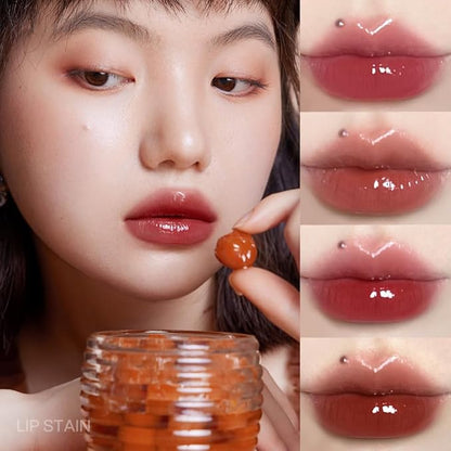 INTO YOU Lip Stain Long Lasting, Lip Gloss, Lip Tint, Lip Plumper Gloss, Glitter Lip Gloss, Liquid Lipstick, Vivid Color, Smudge-Proof, Lightweight, Naturally Moisturizing, Lip Oil For Dry Lips (G06)